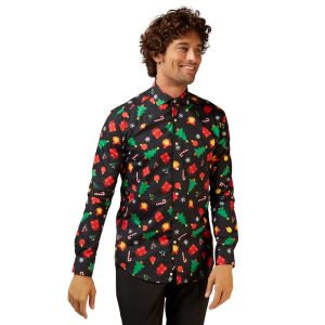 OpposuitsÂ® Christmas Icons Black Skjorte