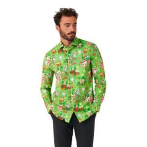 Opposuits Svamepebob FirkantÂ® Juleskjorte