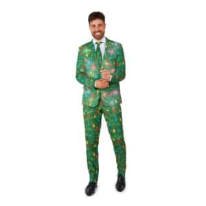 Suitmeister® Shiny Christmas Lights Jakkesæt Rød Grøn